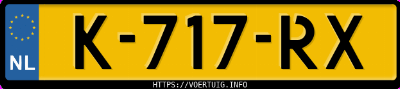 Kenteken afbeelding van K717RX, grijze Ford Puma 1.0 Scti