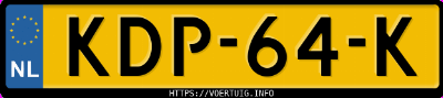 Kenteken afbeelding van KDP64K, grijze Ford Focus 1.0 Scti
