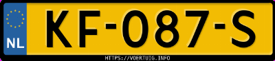 Kenteken afbeelding van KF087S, grijze Ford C-MAX 1.5 Scti
