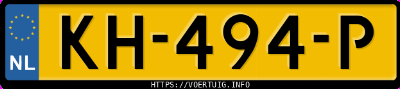 Kenteken afbeelding van KH494P, grijze Ford Fiesta 1.25i