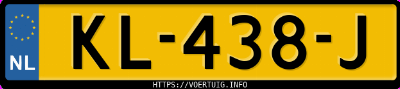 Kenteken afbeelding van KL438J, blauwe Ford Fiesta 1.4i