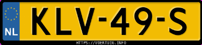 Kenteken afbeelding van KLV49S, grijze Ford Focus 1.0 Scti