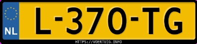 Kenteken afbeelding van L370TG, rode Ford Mustang Mach-E Extended Range Awd