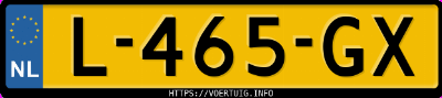 Kenteken afbeelding van L465GX, zwarte Ford Mondeo Hybrid