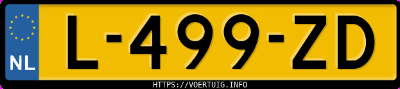 Kenteken afbeelding van L499ZD, grijze Ford Mustang Gt