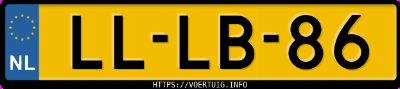 Kenteken afbeelding van LLLB86, zwarte Ford Bronco Ii