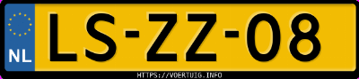 Kenteken afbeelding van LSZZ08, zwarte Ford Fiesta 1.8 Xr2i