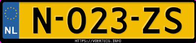 Kenteken afbeelding van N023ZS, witte Ford Kuga 1.5 Scti