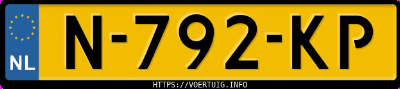 Kenteken afbeelding van N792KP, grijze Ford B-MAX 1.0 Scti