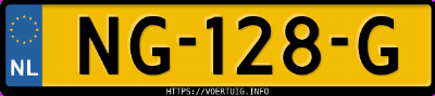 Kenteken afbeelding van NG128G, zwarte Ford Fiesta Fiesta1.5tdci Eco