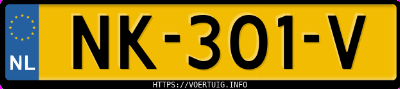 Kenteken afbeelding van NK301V, grijze Ford Focus