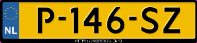 Kenteken afbeelding van P146SZ, grijze Ford Kuga 1.5 Scti