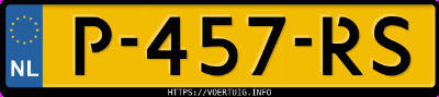 Kenteken afbeelding van P457RS, witte Ford Mondeo Hybrid