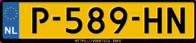 Kenteken afbeelding van P589HN, blauwe Ford Focus 1.0 Scti