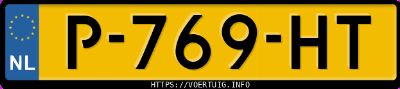 Kenteken afbeelding van P769HT, grijze Ford Focus 1.0 Scti