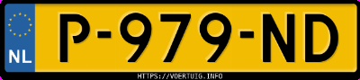 Kenteken afbeelding van P979ND, witte Ford Fiesta 1.0 Scti