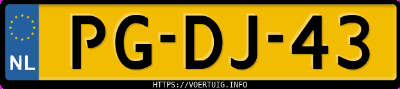 Kenteken afbeelding van PGDJ43, blauwe Ford Fiesta 1.25i