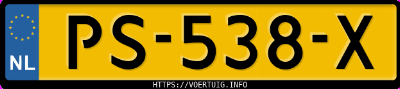 Kenteken afbeelding van PS538X, witte Ford Fiesta