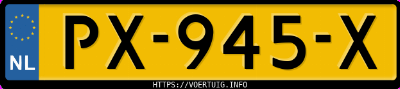 Kenteken afbeelding van PX945X, grijze Ford Fiesta 1.1