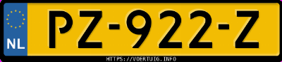 Kenteken afbeelding van PZ922Z, witte Ford Fiesta 1.0 Scti