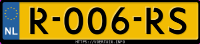 Kenteken afbeelding van R006RS, grijze Ford Puma 1.0 Scti