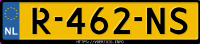 Kenteken afbeelding van R462NS, blauwe Ford Focus 1.0 Scti