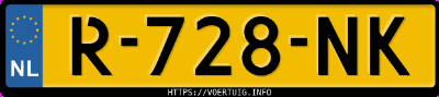 Kenteken afbeelding van R728NK, grijze Ford Focus 1.0 Scti