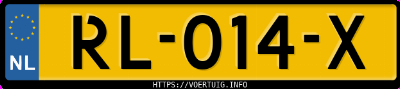 Kenteken afbeelding van RL014X, witte Ford Focus 1.0 Scti