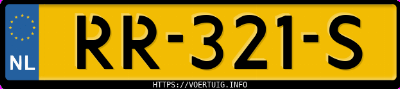 Kenteken afbeelding van RR321S, groene Ford Transit 260s Fd