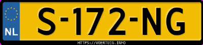Kenteken afbeelding van S172NG, grijze Ford Puma 1.0 Scti