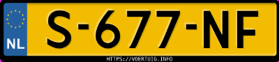 Kenteken afbeelding van S677NF, witte Ford Focus 1.0 Scti