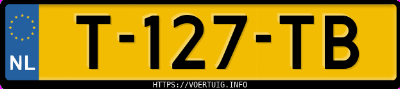 Kenteken afbeelding van T127TB, grijze Ford Puma 1.0 Scti