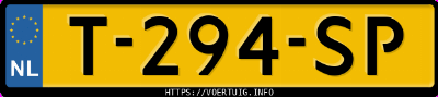 Kenteken afbeelding van T294SP, witte Ford Focus 1.0 Scti