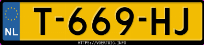 Kenteken afbeelding van T669HJ, zwarte Ford Fiesta 1.25i