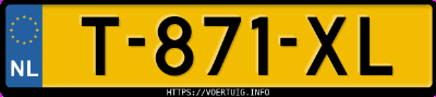 Kenteken afbeelding van T871XL, witte Ford Fiesta 1.4i