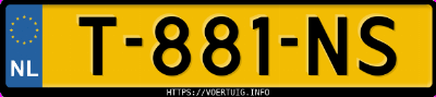 Kenteken afbeelding van T881NS, blauwe Ford Kuga 2.5 Phev