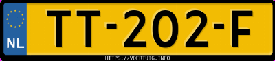 Kenteken afbeelding van TT202F, zwarte Ford Focus 1.0 Scti