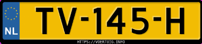 Kenteken afbeelding van TV145H, bruine Ford Focus 1.0 Scti