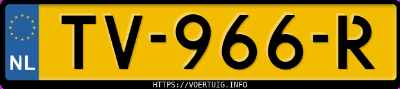 Kenteken afbeelding van TV966R, grijze Ford Fiesta 1.1