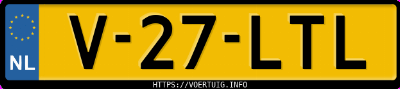 Kenteken afbeelding van V27LTL,  Ford Transit