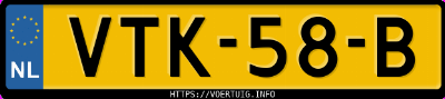 Kenteken afbeelding van VTK58B,  Ford Transit E-Transit 350 L2
