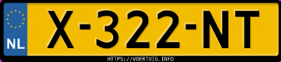 Kenteken afbeelding van X322NT, grijze Ford Focus 1.0 Scti