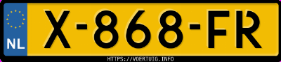 Kenteken afbeelding van X868FR, grijze Ford Puma 1.0 Scti