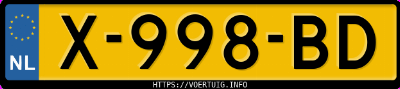 Kenteken afbeelding van X998BD, blauwe Ford Kuga