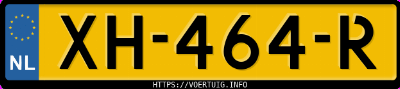 Kenteken afbeelding van XH464R, rode Ford Fiesta 1.4i