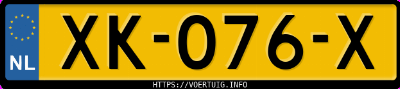 Kenteken afbeelding van XK076X, witte Ford Transit