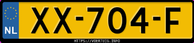 Kenteken afbeelding van XX704F, grijze Ford Focus 1.5 Tdci