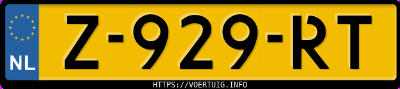 Kenteken afbeelding van Z929RT, grijze Ford Mustang Mach-E Standard Range Rwd