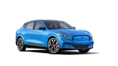 Afbeelding van N647RV, blauwe Ford Mustang Mach-e Standard Range Rwd hatchback