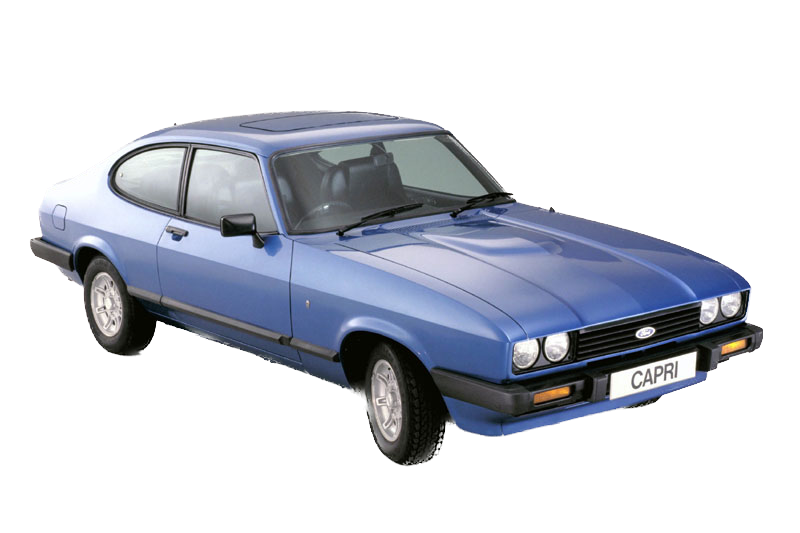 Afbeelding van 80TF16, blauwe Ford Capri Ii 1600 Gl 